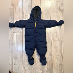 Baby Gap 6-12 month navy snowsuit bunting